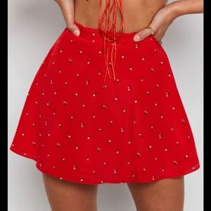 Beginning Boutique Sasha Flared Mini Skirt